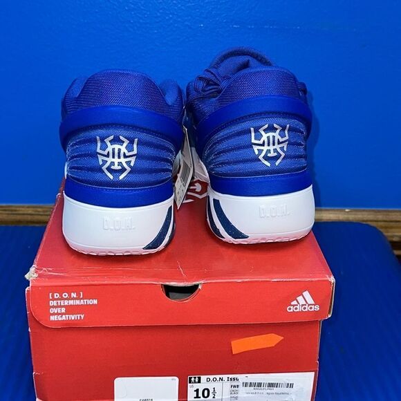 Size 10.5- Men’s Adidas D.O.N. Issue 2 Royal Blue White FW8514 Donovan Mitchell - Picture 7 of 8